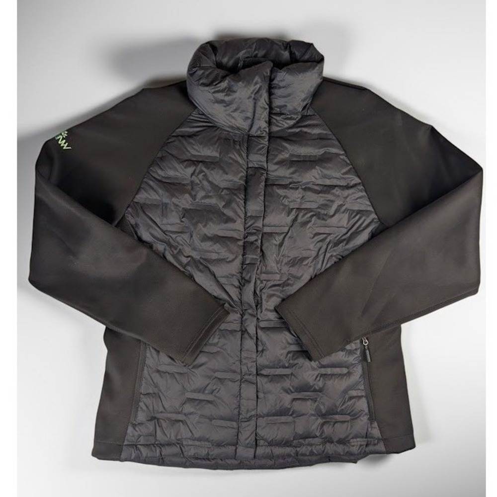 Fossa Apparel Hybrid Down Puffer Softshell Jacket Women's 3XLBlack DSLNW Logo